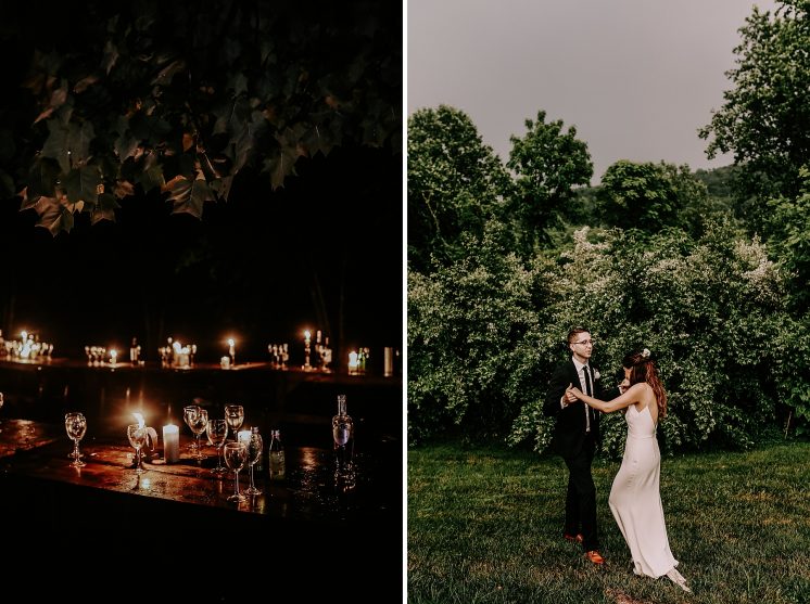 rainy wedding, rainy wedding photos, boho bride, modern wedding dress, slip wedding dress,