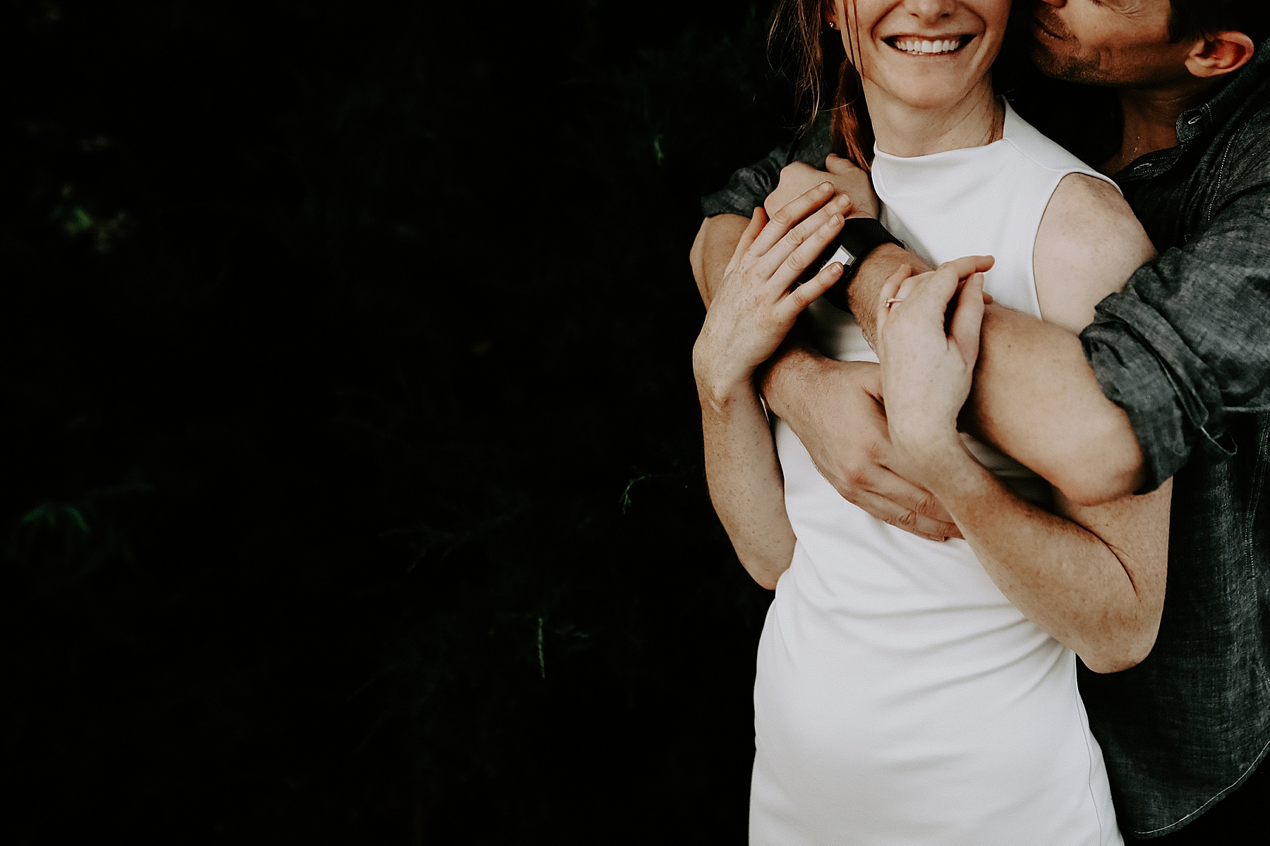 negative space engagement photos