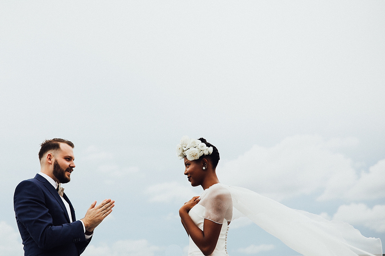 okc wedding photographers, oklahoma wedding photographers, junebug weddings, interracial couples, interracial wedding, wedding jumpsuit, wedding cape, bridal cape, fun wedding photos