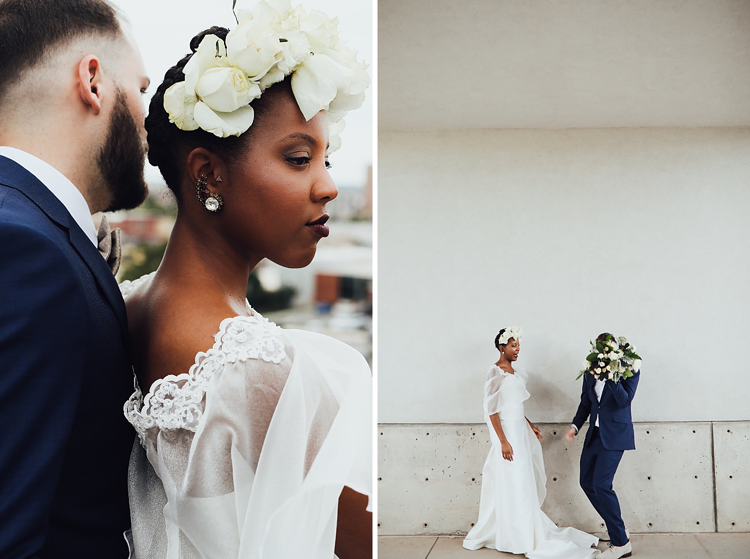 okc wedding photographers, oklahoma wedding photographers, junebug weddings, interracial couples, interracial wedding, wedding jumpsuit, wedding cape, bridal cape, fun wedding photos